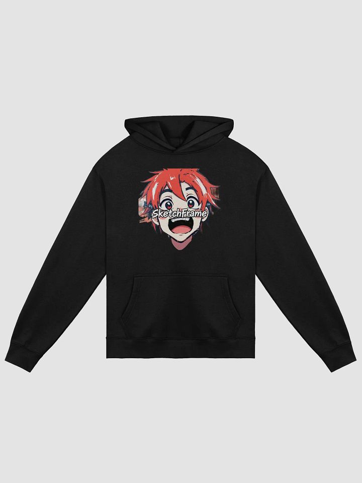 🎨 Sketchframe Anime Hoodie – Expressive Red Hair Manga Pullover product image (1)