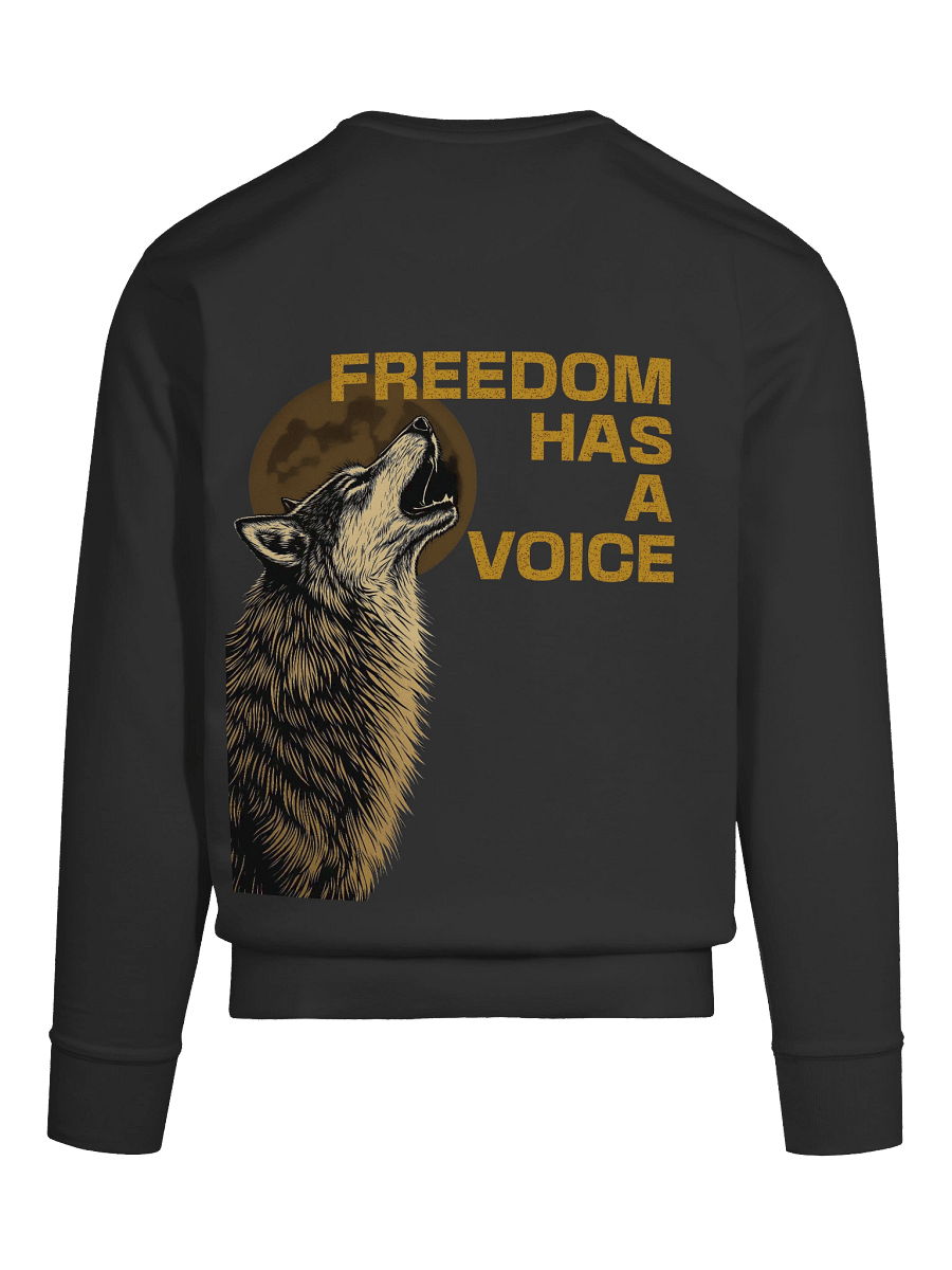 Freedom Has A Voice Howling Wolf - Premium Unisex Sweatshirt (Cotton Heritage – Modern Fit) product image (11)