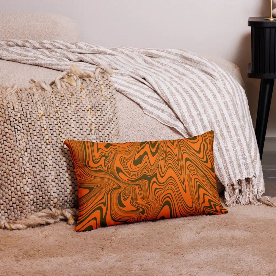 Premium Pillow Case - Abstract Orange Swirls product image (4)