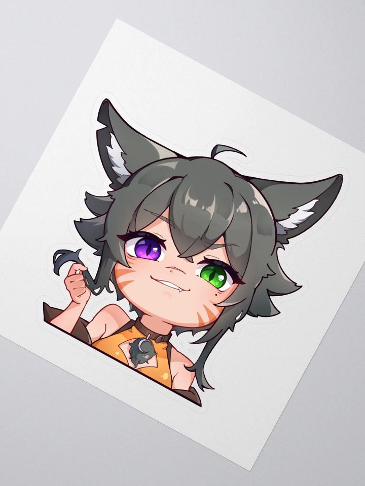 WolfcatRisi Mischievous Chibi Peeker Sticker product image (4)