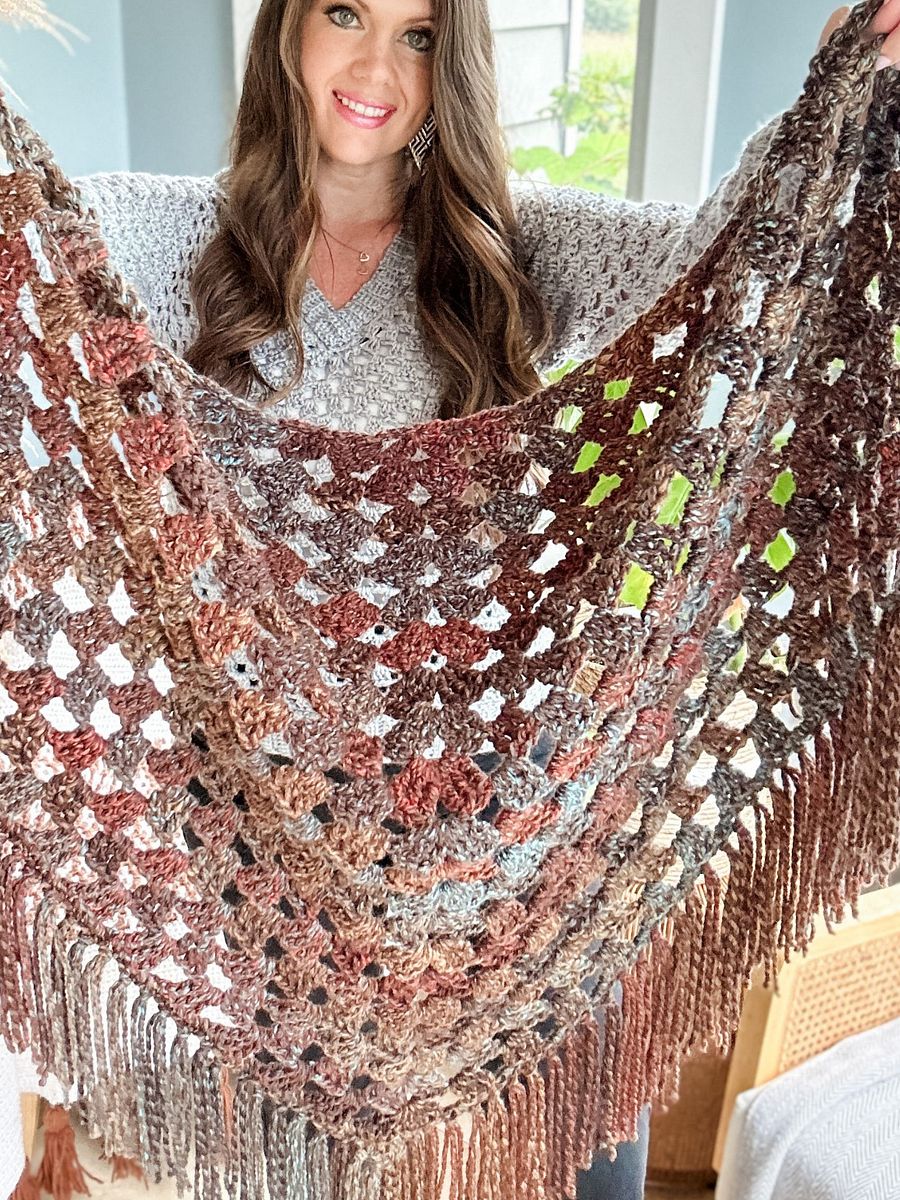 Shimmer Triangle Shawl Crochet Pattern product image (9)