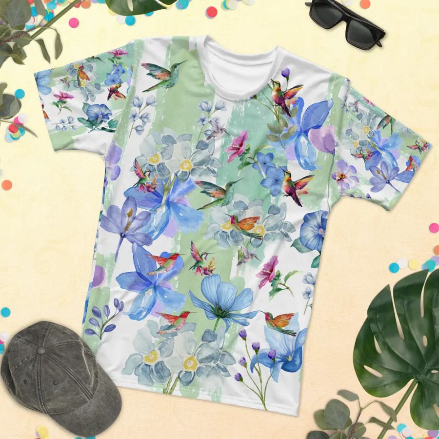 Humming bird T shirt all over print product image (7)