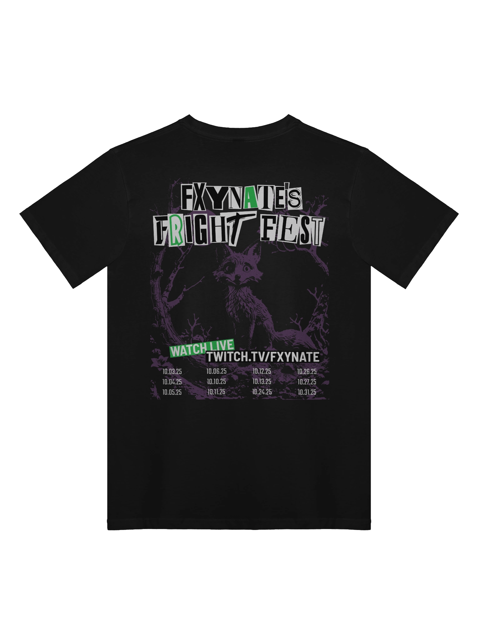 Limited Edition 2025 FxyNate's Fright Fest Tour T-Shirt product image (2)