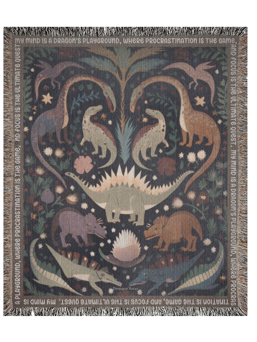 My Minds Is A Dragon's Playground Woven Blanket product image (1)