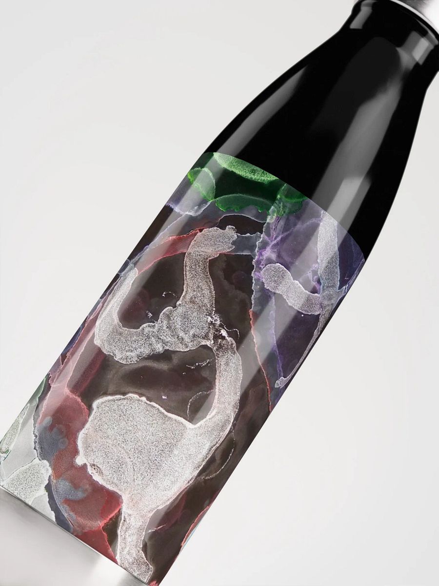 Flowing Colors Stainless Steel Water Bottle Sugar Skulls Dia de Lost Muertos Ink ARt product image (5)