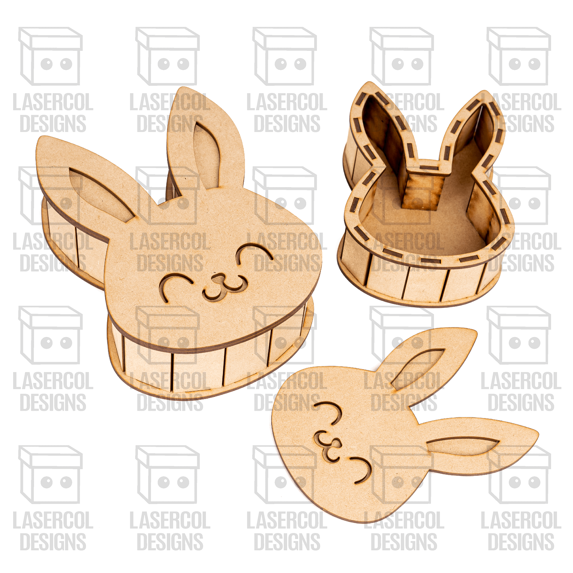 Easter Bunny Shaped Boxes Set 4 - Laser Cut Files product image (3)