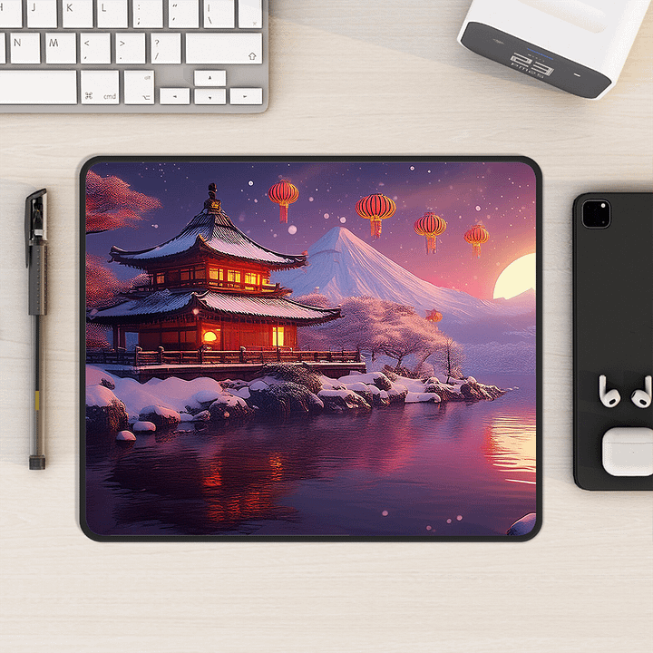 Winter Lanterns Small Mouse Pad (7 x 9) product image (1)