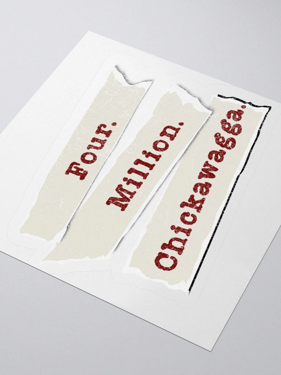 "Four Million" Stickers product image (7)