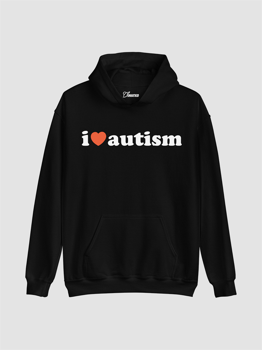 I Heart Autism Black Hoodie product image (3)