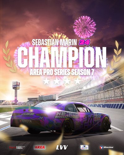 SEBASTIAN HAS GONE AND DONE IT! He’s the season 7 AREA iRacing Pro Series champion!