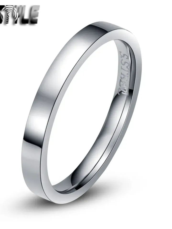 TTstyle Silver Stainless Steel Comfort fit Wedding Band Ring 2mm-14mm Size 3-15 product image (5)