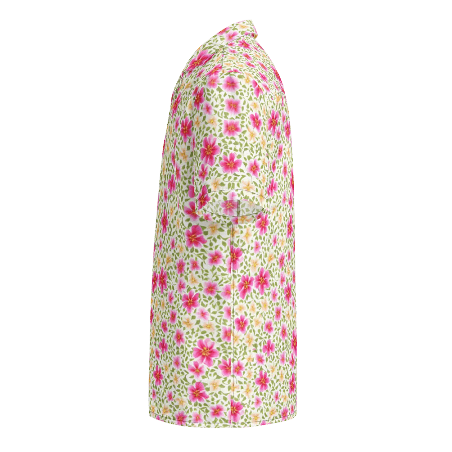 Floral Pattern Impatiens Flowers Hawaiian Shirt product image (3)