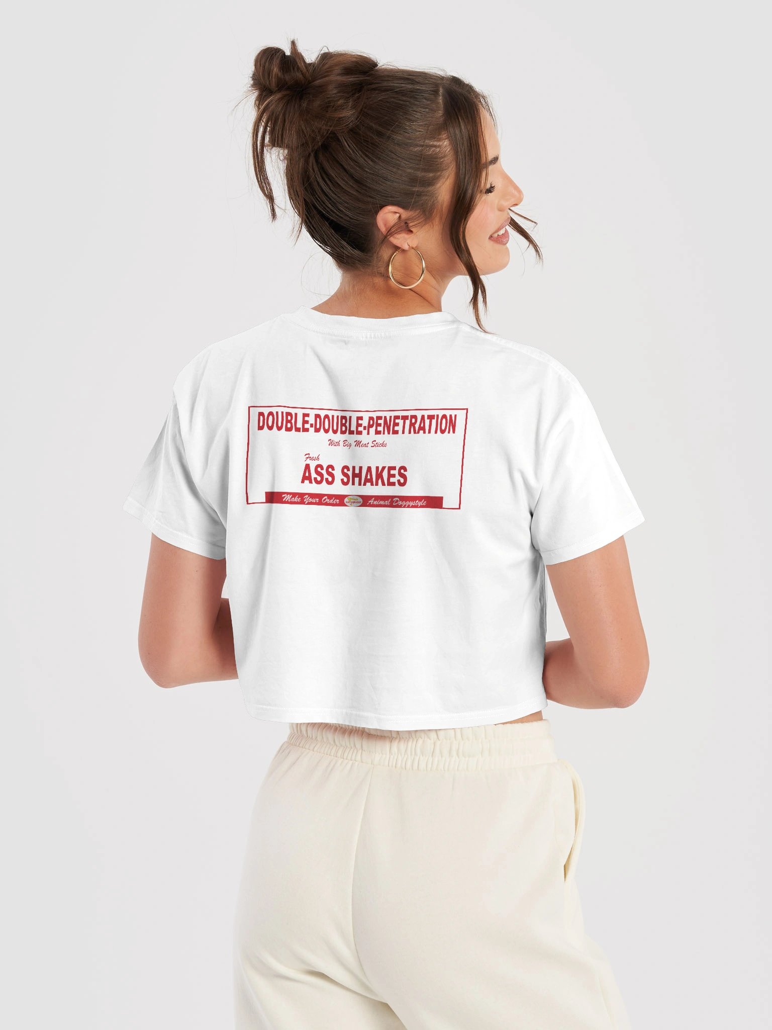Eat Her Out Parody Crop Top (white) product image (7)