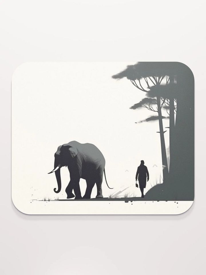 Monochrome Mousepad - Elephant & Handler product image (2)