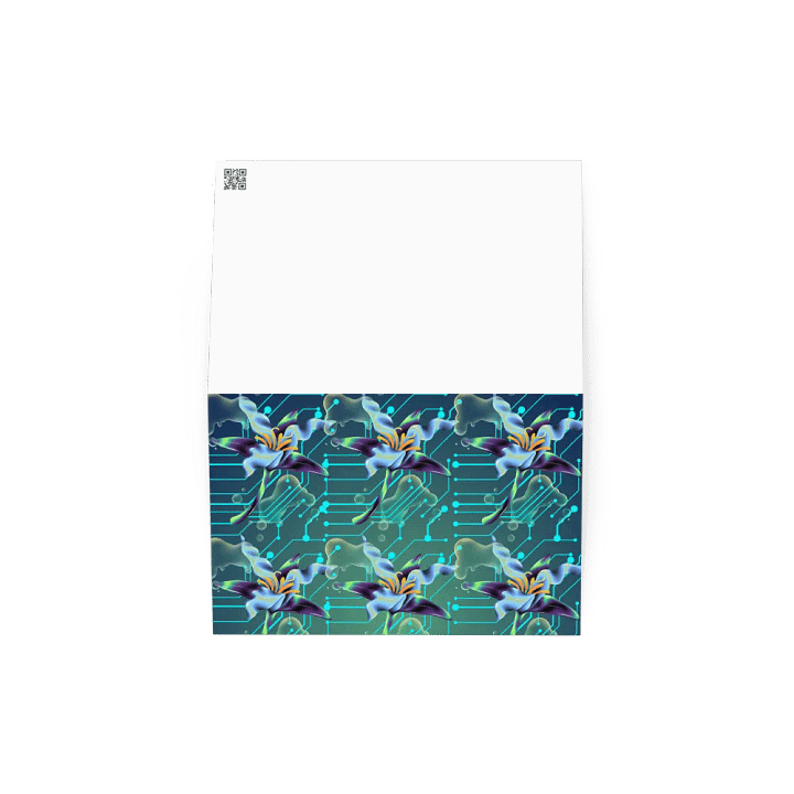 teal meta-magic greeting card for stylish gifts product image (2)