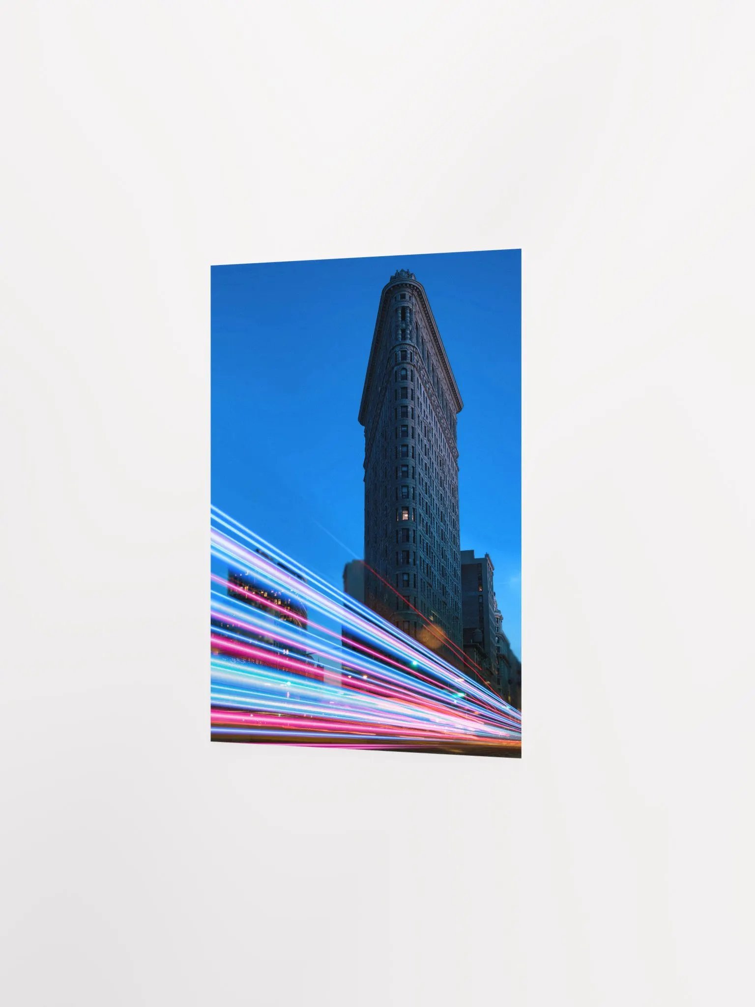 Neon city: New York, Flatiron Building (synthwave/vaporwave/retrowave/cyberpunk) — aesthetic poster product image (7)