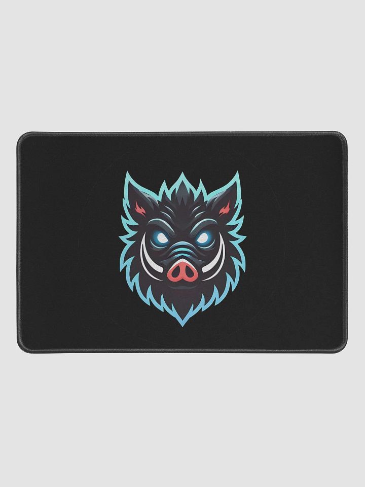 Neon Boar Head Desk Mat product image (1)
