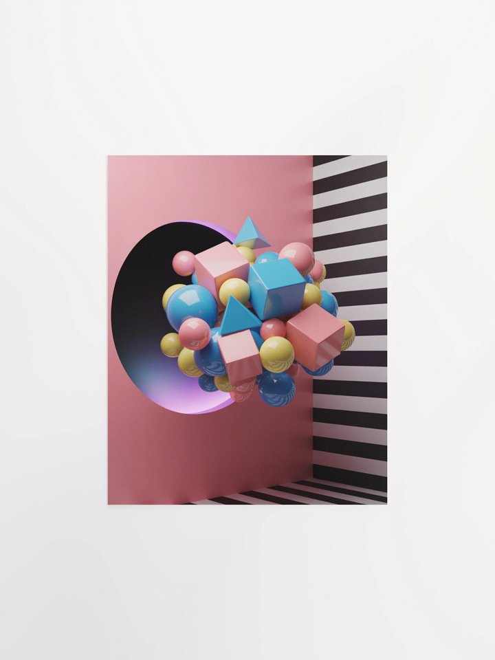 Memphis 3D Abstract Print- 1 product image (6)