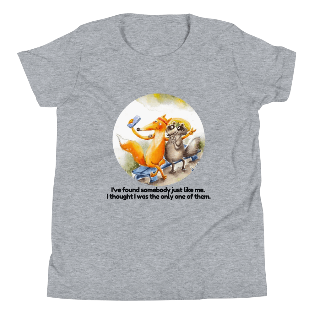 Tanuki & Fox Selfie- Youth Short Sleeve T-Shirt product image (10)