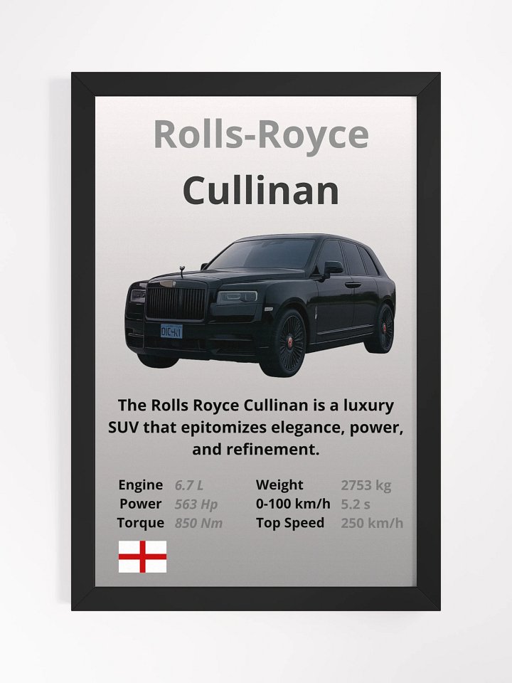 Rolls-Royce Cullinan Wall Poster product image (1)