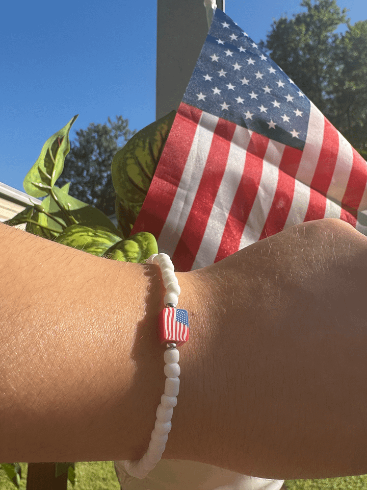 American Flag Bracelet (The Send Me Collection | Honoring Charlie Kirk) product image (1)