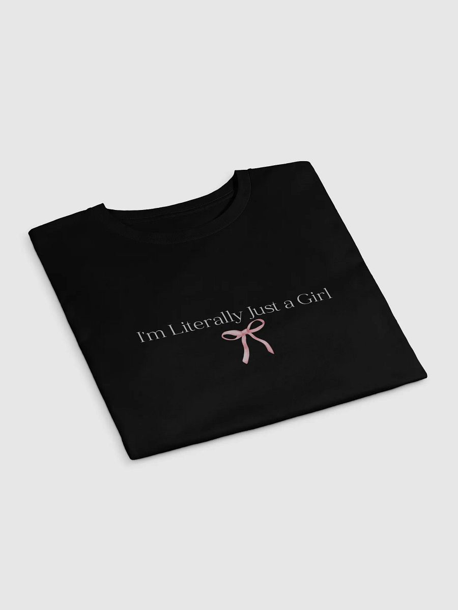 'I'm Literally Just a Girl' Crop Top (Black only) product image (7)