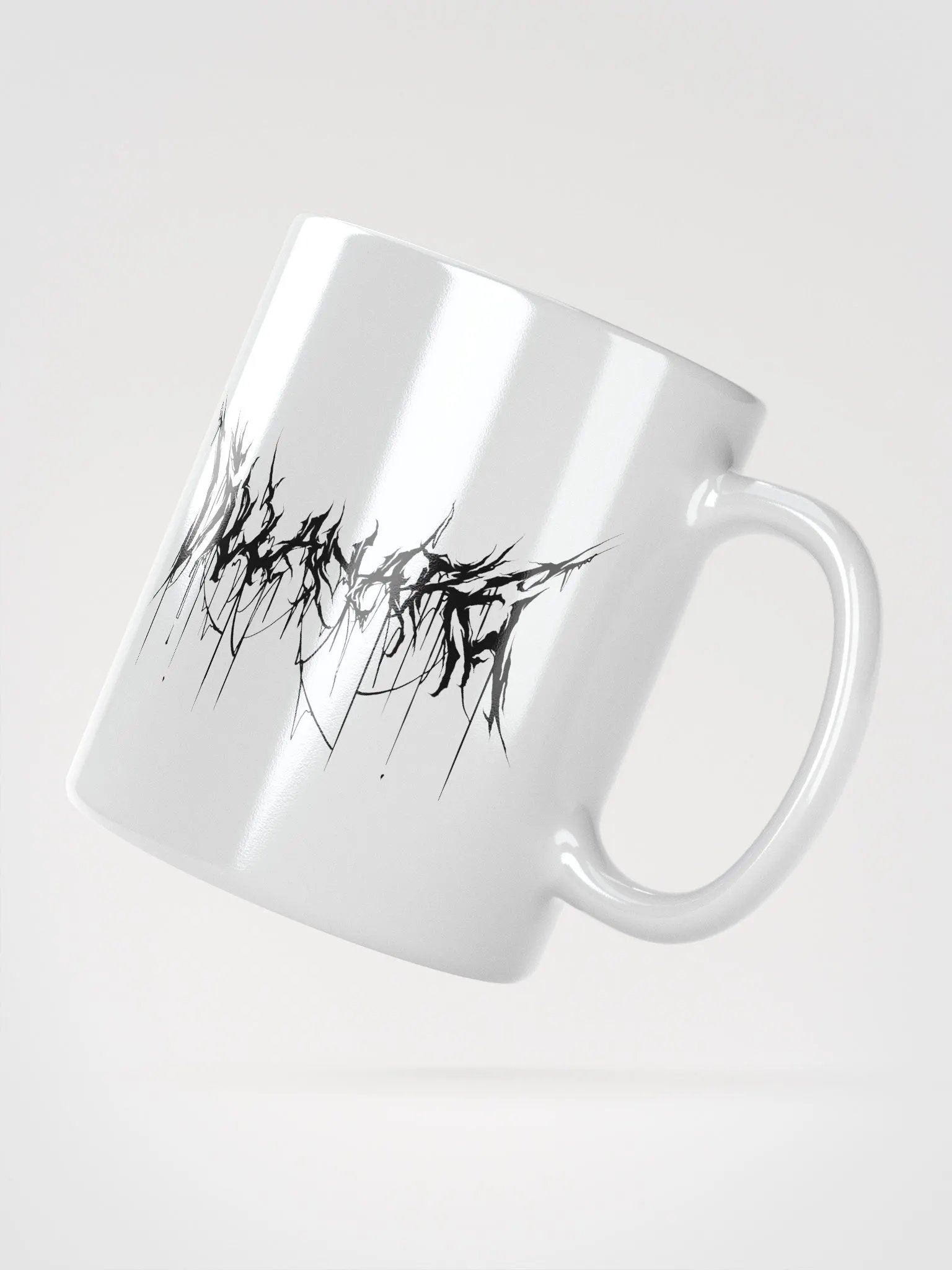 Villanarei Metal Logo White Glossy Mug product image (2)