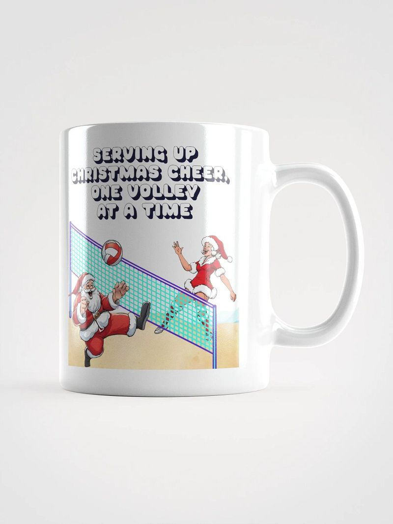 Serving Up Christmas Cheer, One Volley At A Time White Mug