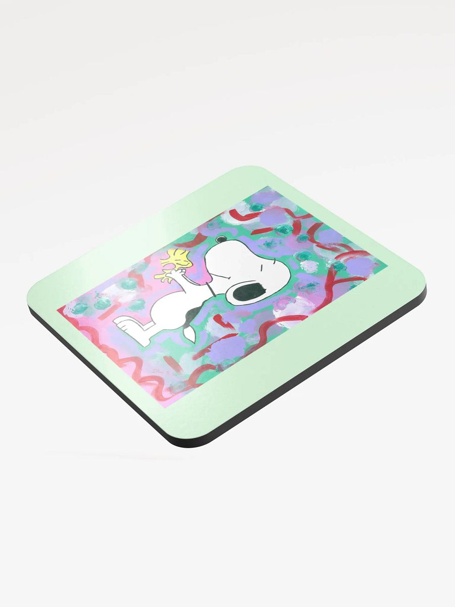 Snoopy - (art by Dina R.) - acrylic painting picture - Glossed Cork Coaster product image (3)