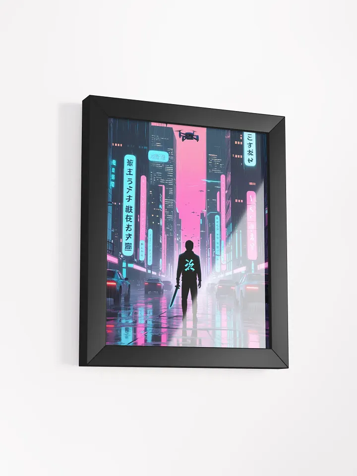 Neon Samurai Framed Poster product image (2)