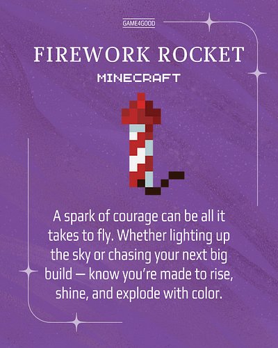 ✨🧨 Happy 4th of July, crafters of courage!

In Minecraft, one little Firework Rocket can launch you clear over mountains—or l...