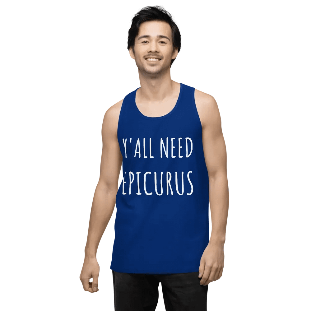 Y'all Need Epicurus WHITE (Cotton Heritage Men's Premium Tank Top) product image (1)