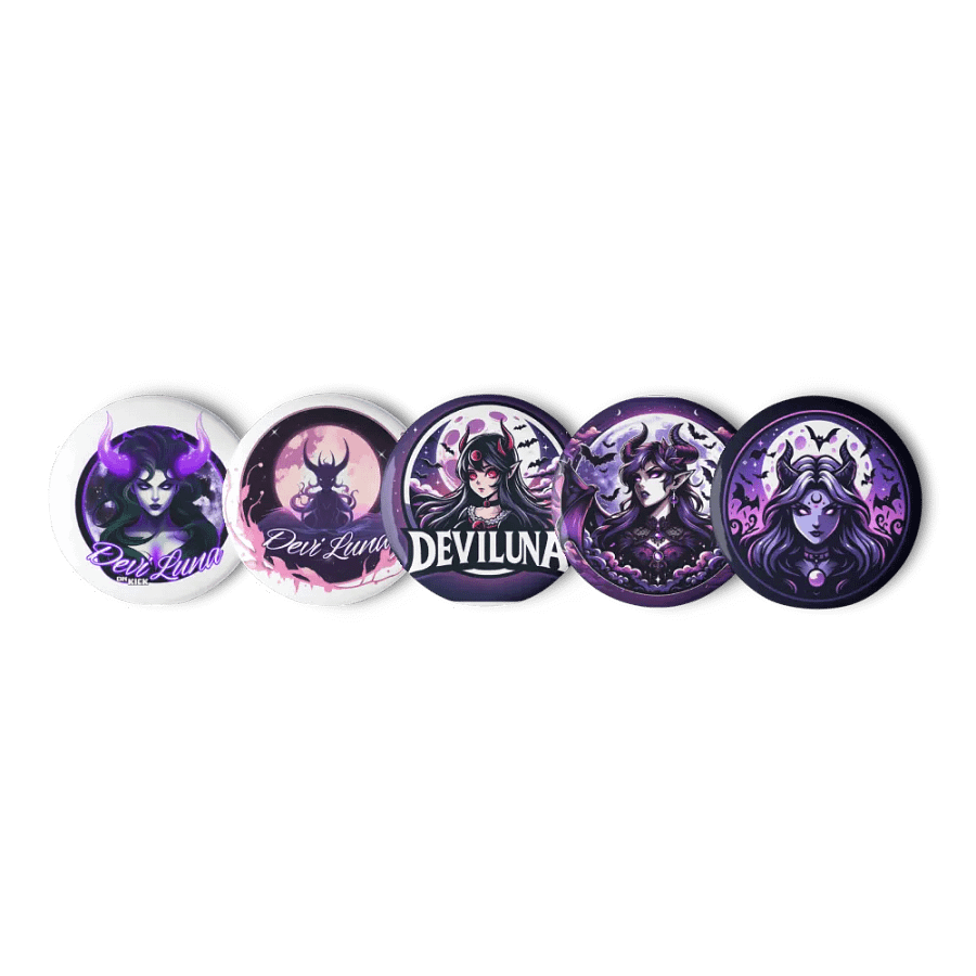 Set of 5 DeviLuna Pins product image (1)