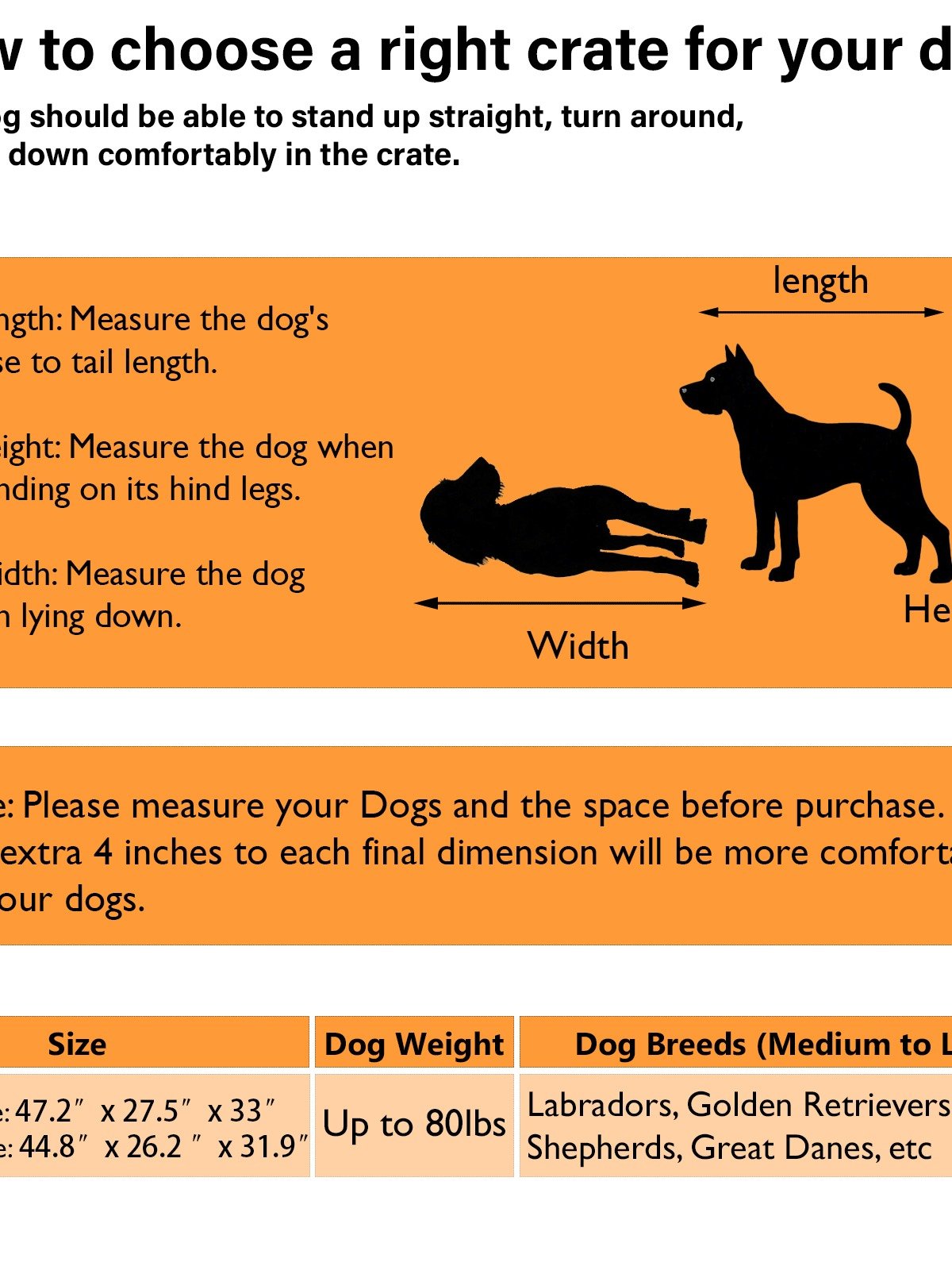 48 Inch Dog Cage Furniture for Extra Large Dog, Double-Doors Heavy Duty Dog Crate with 360° Caster Wheels, Dog Kennel Indoor Decorative Pet House Dog Cage Table, Brown product image (3)