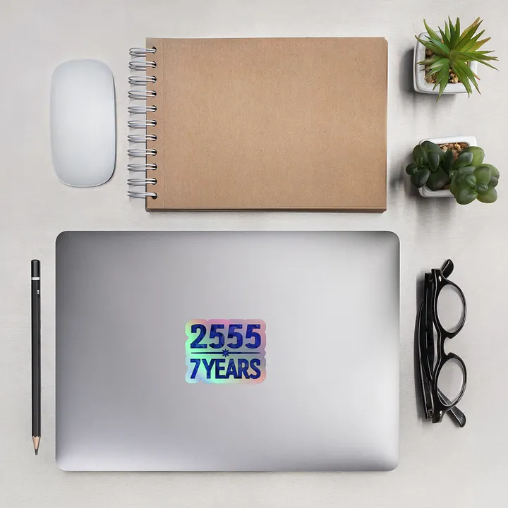 2555 | 7 Years Holographic Sticker product image (2)