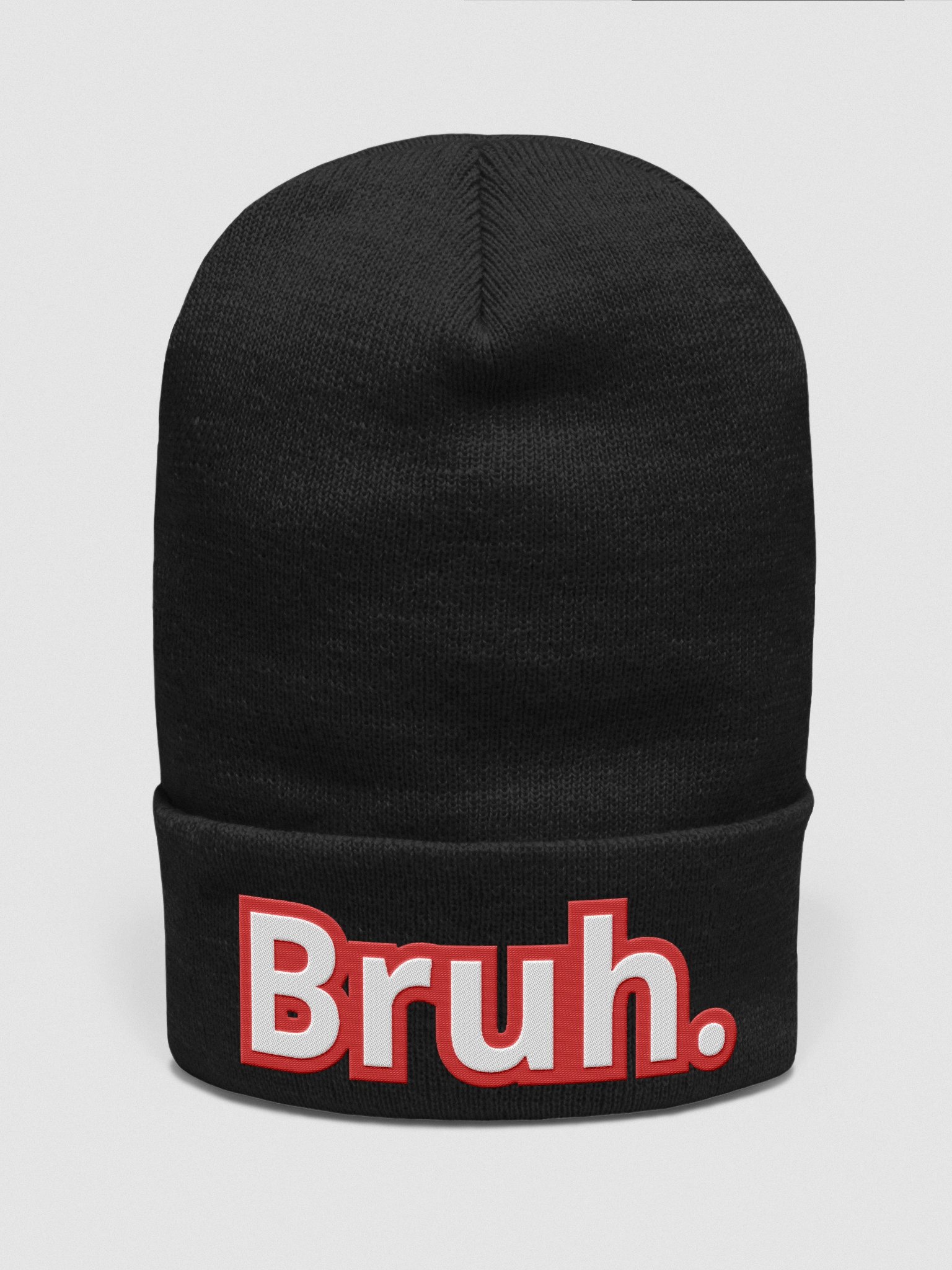 Chad's "Bruh" Cuffed Beanie product image (2)