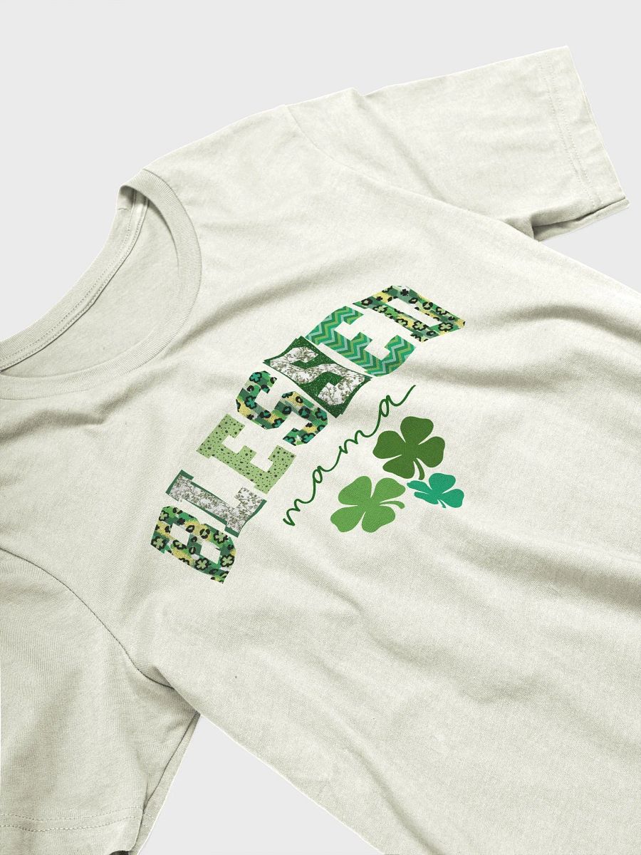 St Patricks Day Blessed Mama Shirt - Clover t-shirt for Mother of three product image (8)