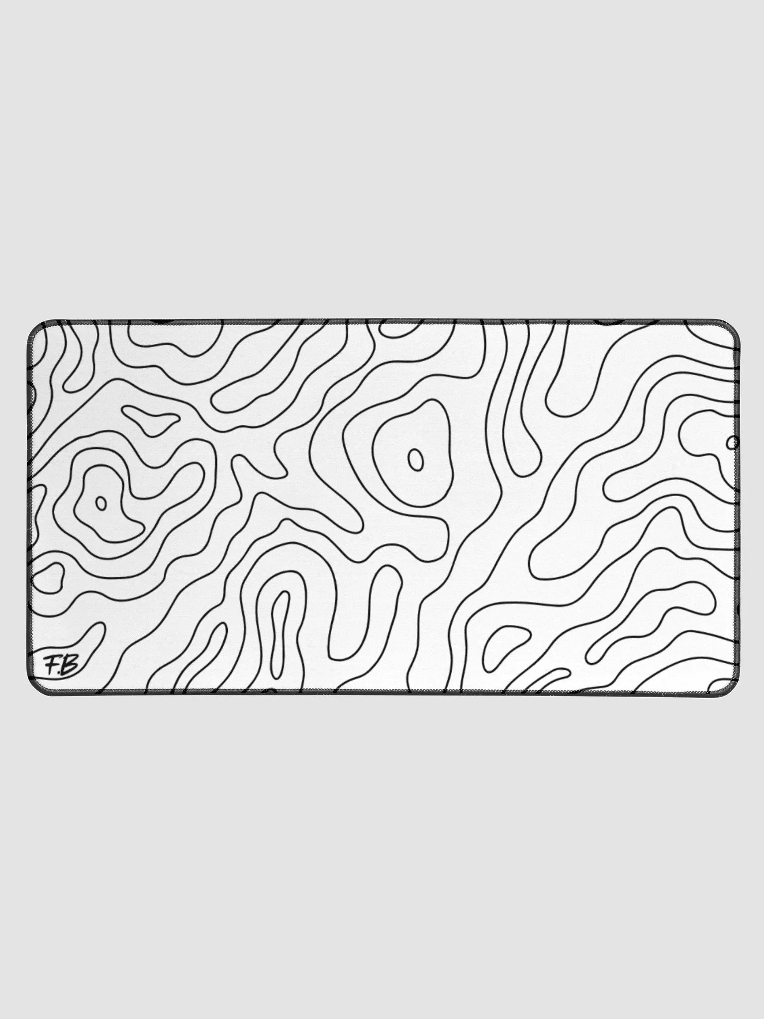 White Topo Mousepad product image (1)