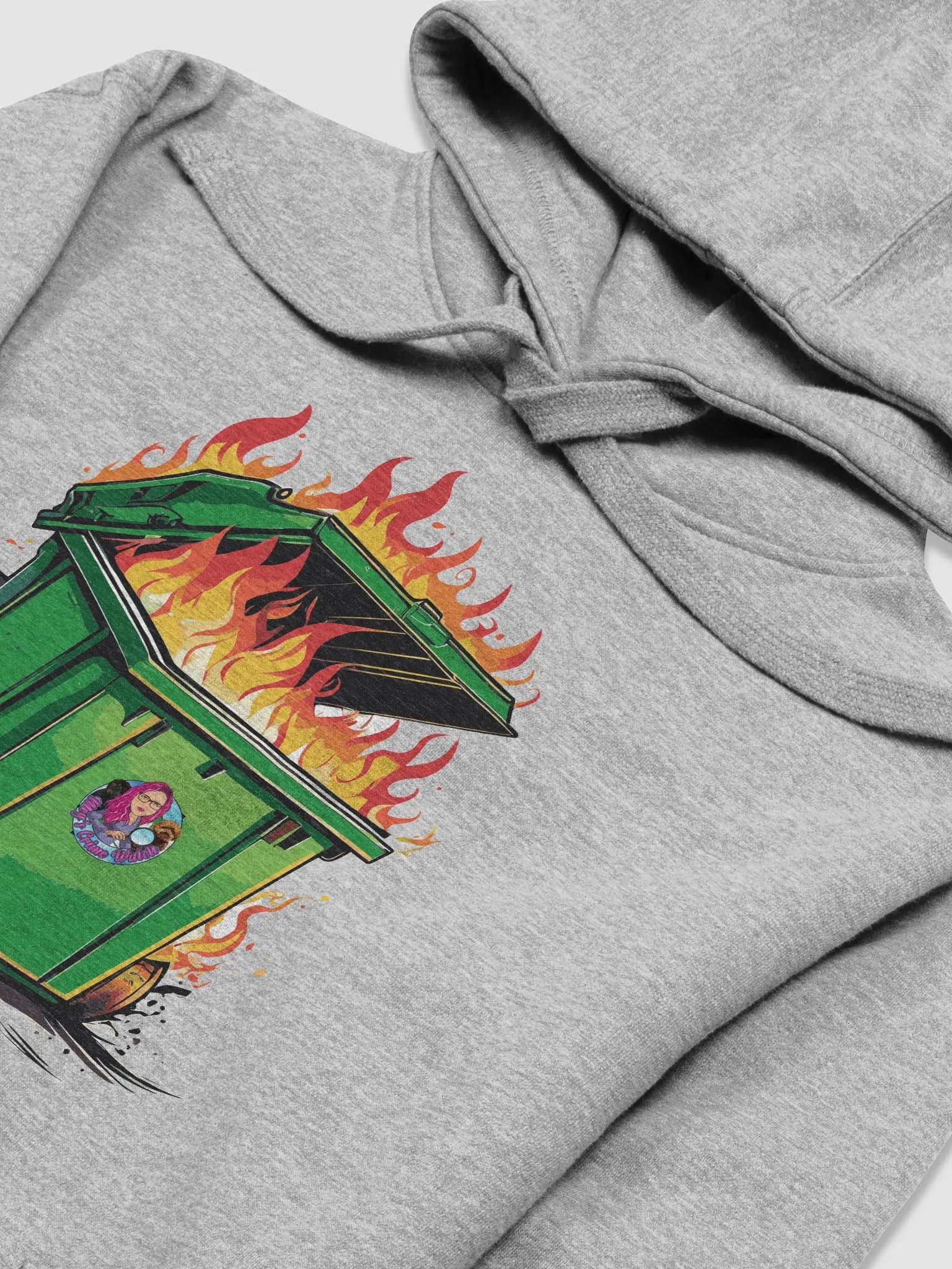 Flaming Dumpster Unisex Hoodie product image (3)