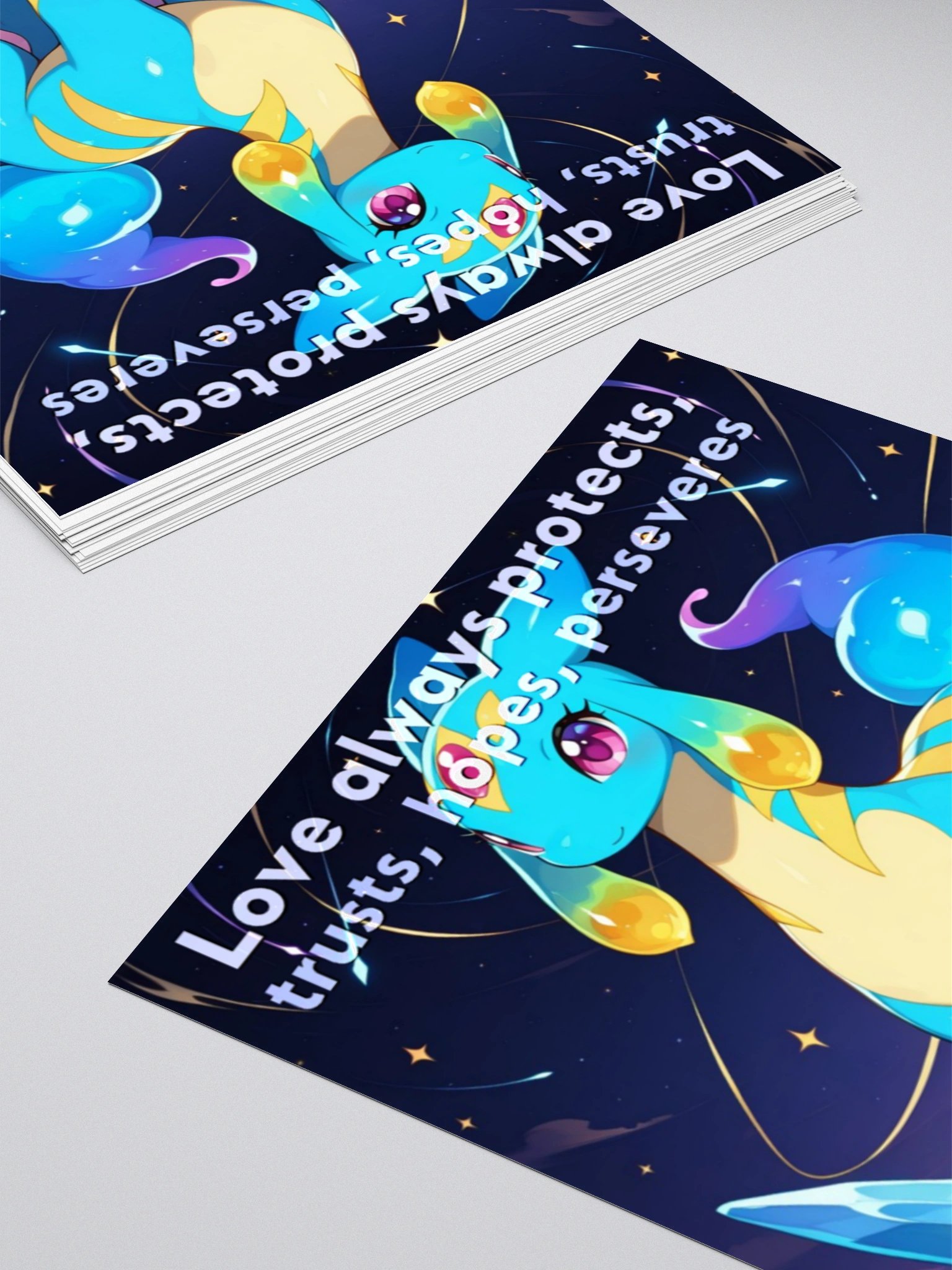 Bible Cuties Joanna - Love always protects, trusts, hopes perserveres Sticker . product image (8)