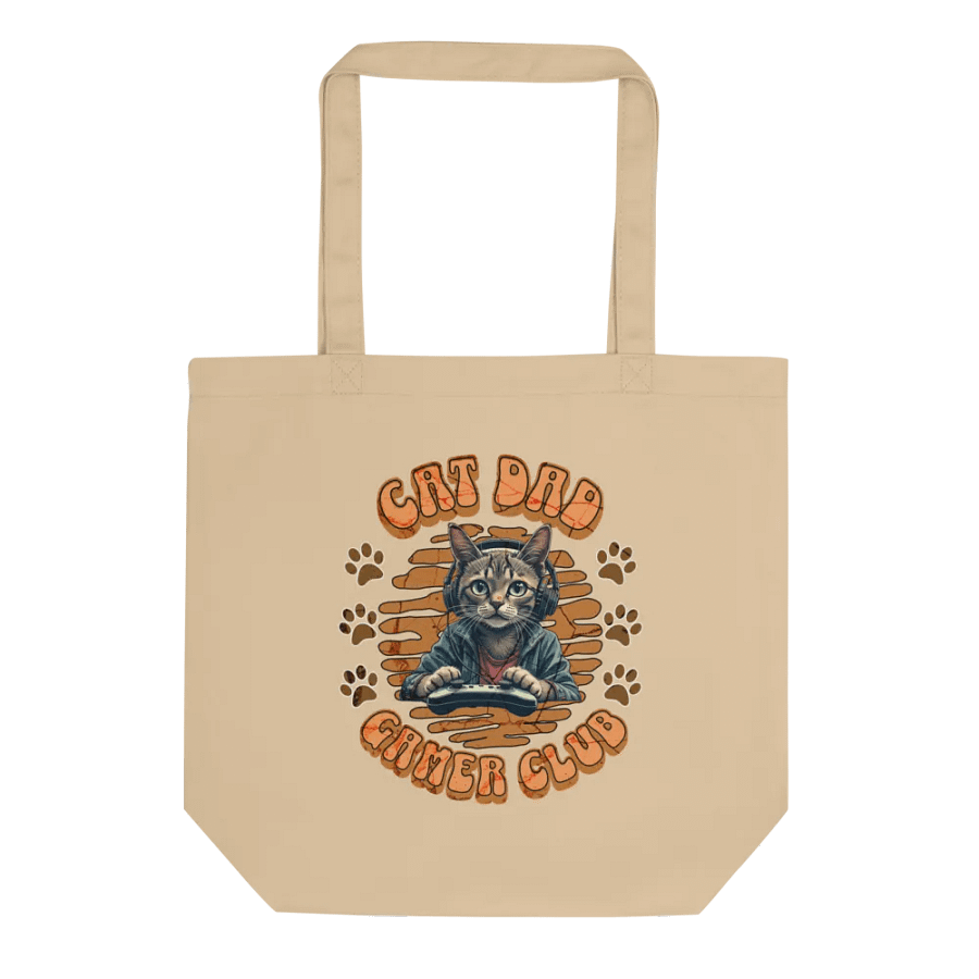 Cat Dad Gamer Club Tote Bag product image (1)
