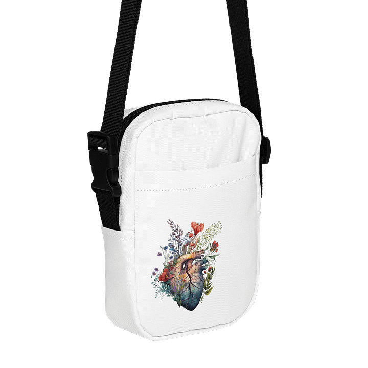 Wildflower Anatomy Heart Utility Crossbody Bag – Watercolor Floral product image (2)