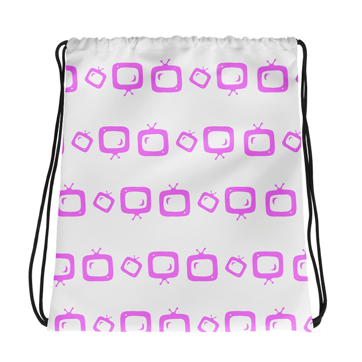 Movies and TV Drawstring Bag (White and Pink) product image (1)