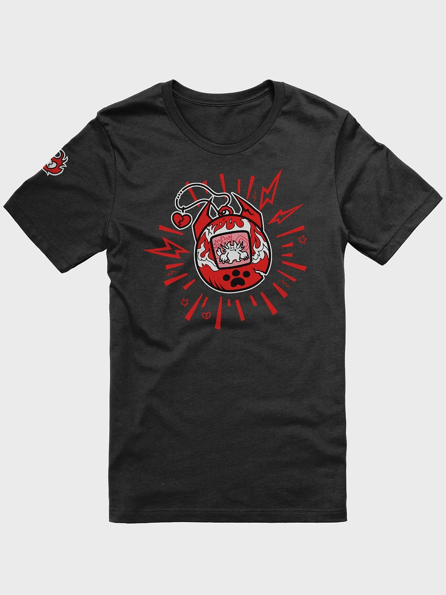 Heartbreaker Virtual Meow // T-Shirt - Black and Red - Dark Mode product image (1)