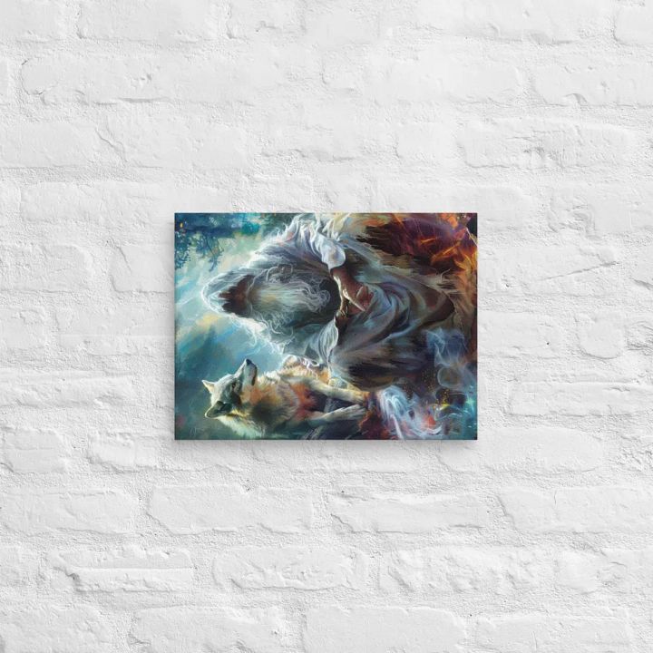 Sorcerer with his wolf - Canvas product image (2)