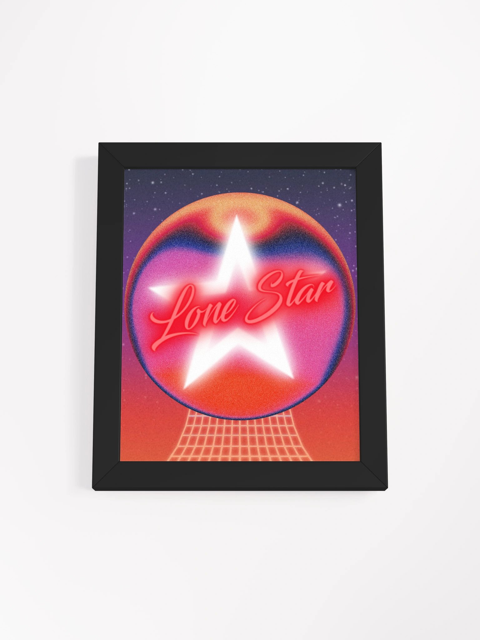 Luminous Lone Star Framed Poster product image (1)