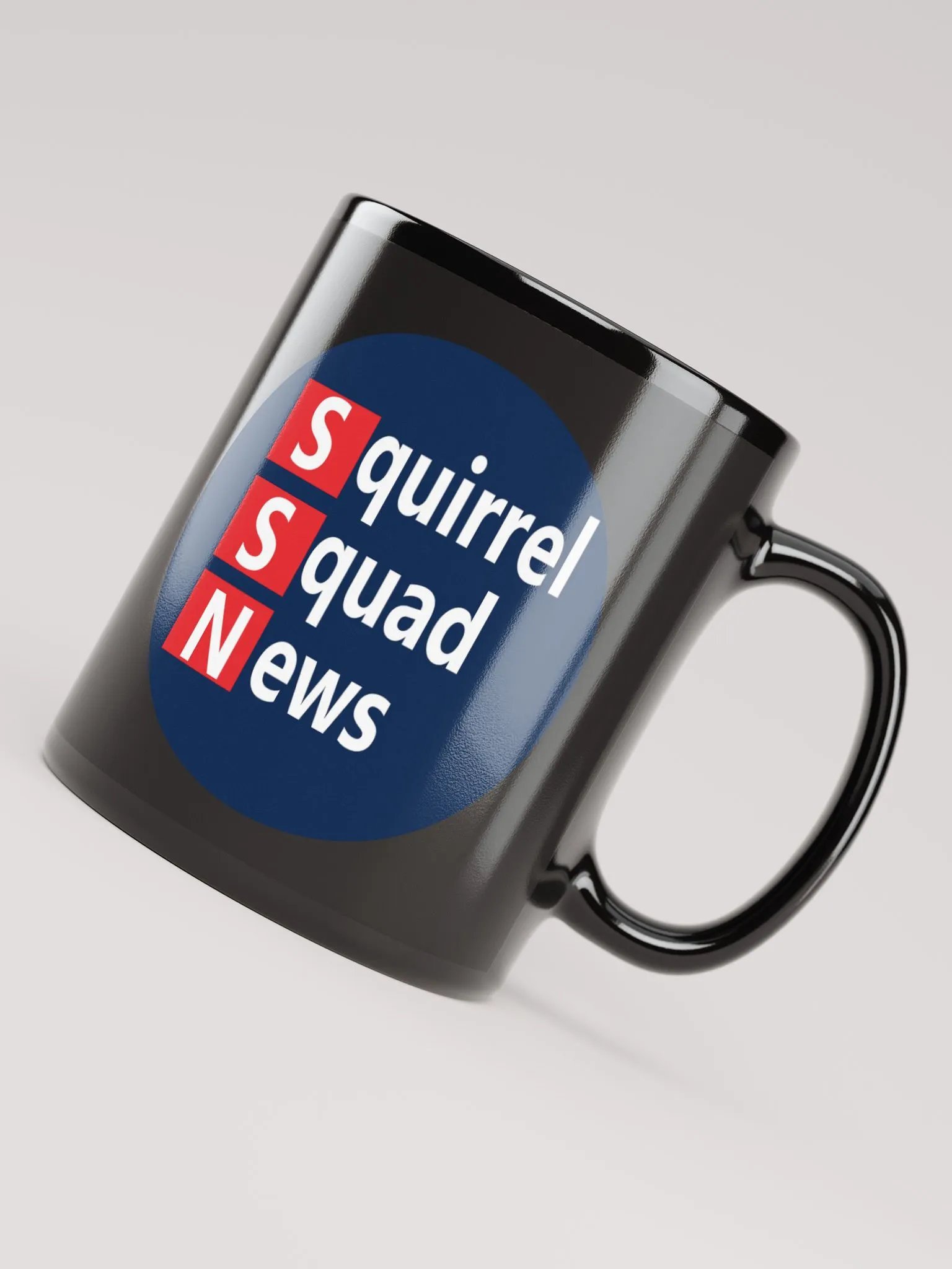 SSN Logo Black Glossy Mug Left Handed product image (5)