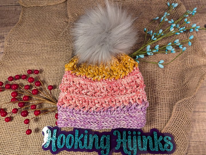 Sleigh Hat (Kids) - Pink/Purple/Orange product image (1)