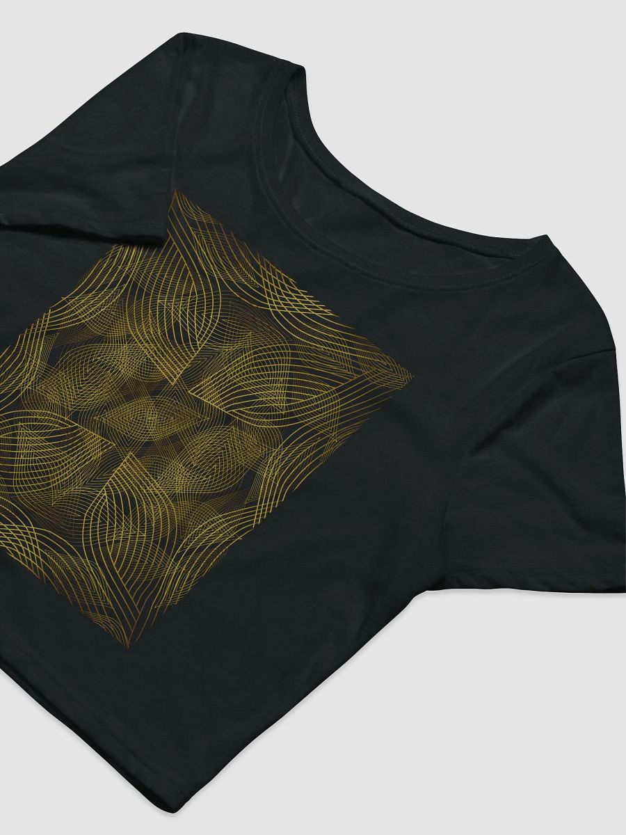 Crop Tee with golden lines and leaf design product image (5)