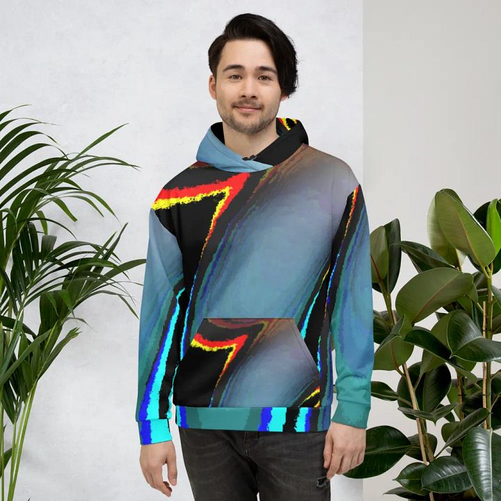 Darker Abstract Cool Swirl Unisex Pull On Hoodie product image (1)